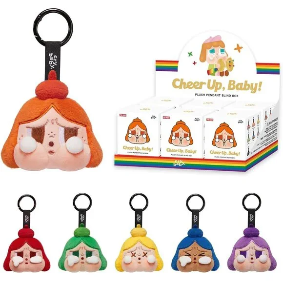 Bundle of POP MART Blindbox Crybaby Cheer Up Baby Series Plush Bag Charm NWOT✨ - Picture 1 of 9